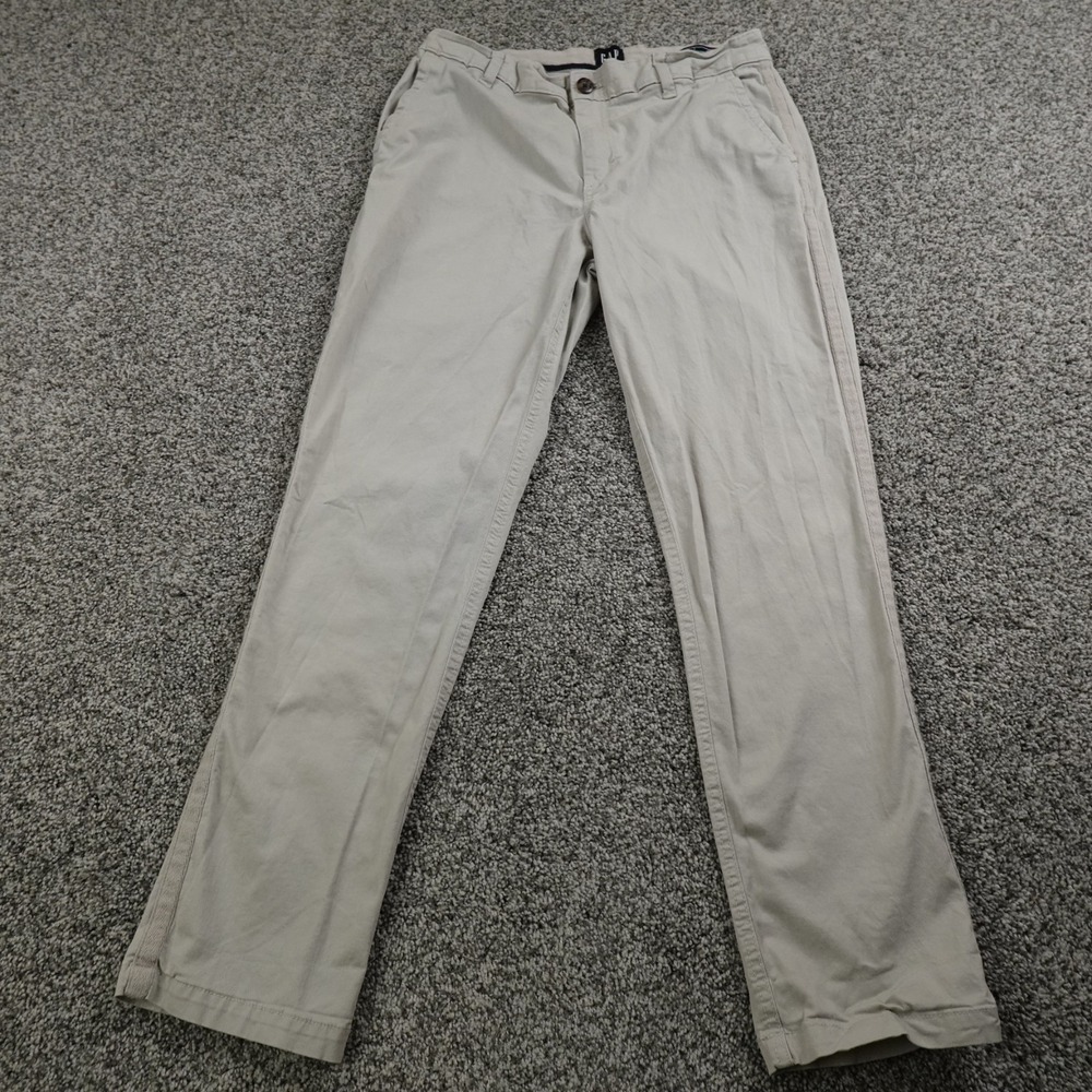 Gap Pants Womens 6 Beige Gray‎ Chino Trousers Khakis Mid Rise Flat Front Stretch